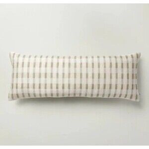 Hearth & Hand 14”x36” Lumbar Pillow –Layered Stripe Sage Green/Cream/Natural NEW